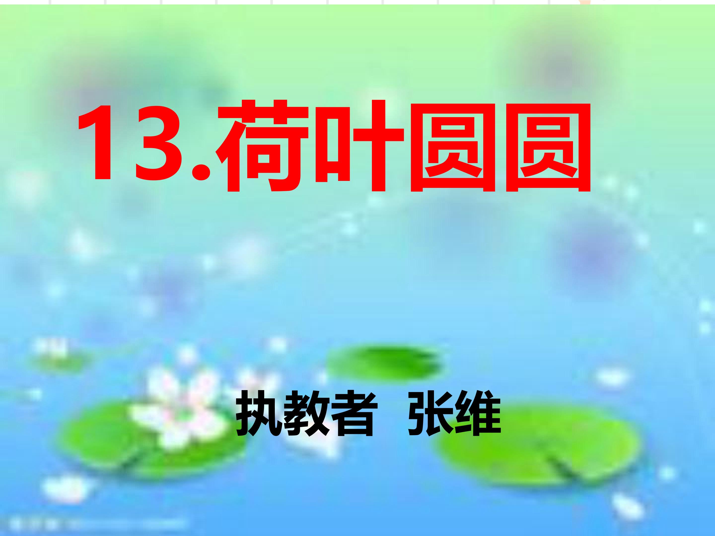 13《荷叶圆圆》