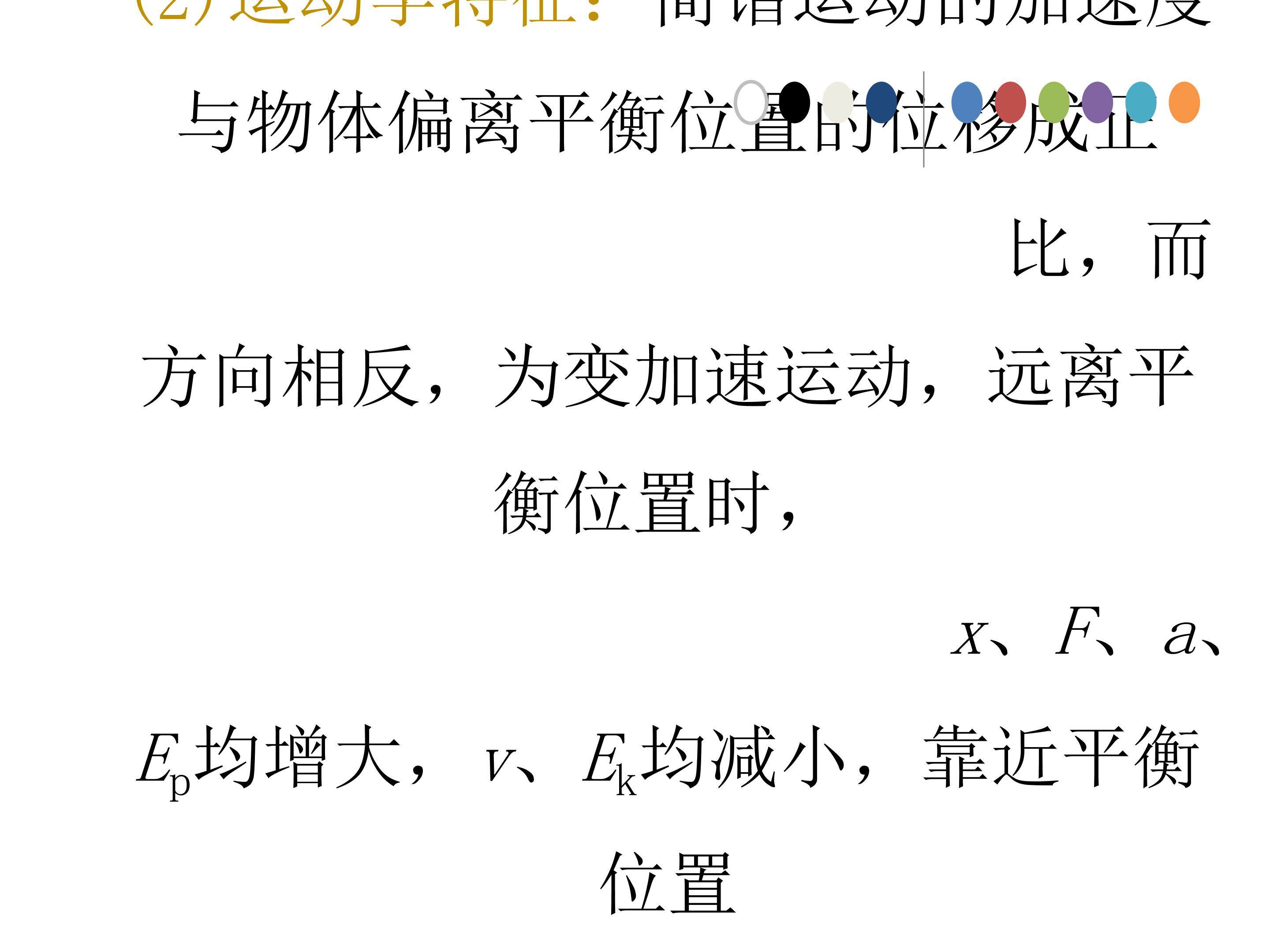 简谐运动的五大特征