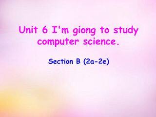 I'm giong to study computer science.Sect