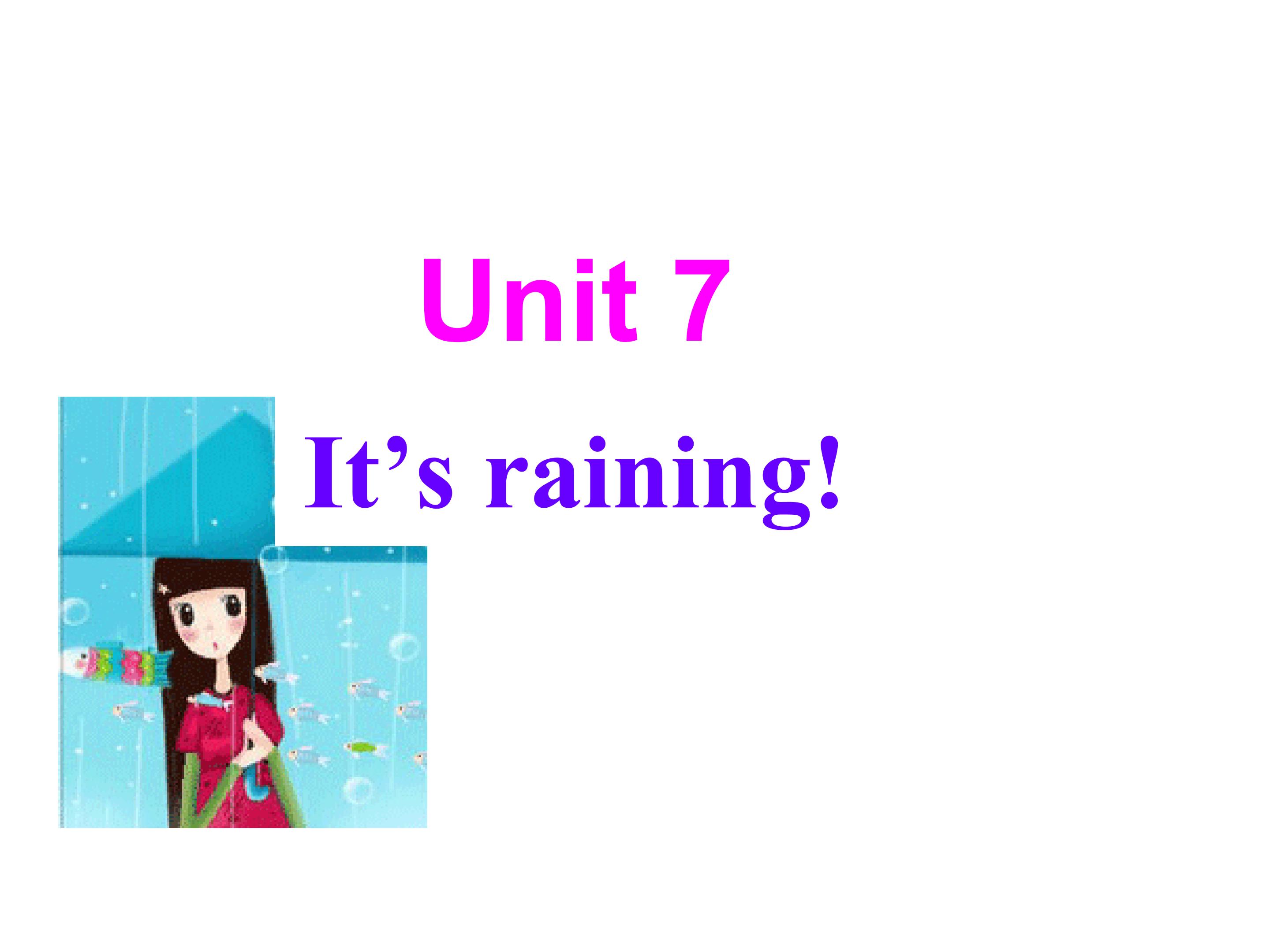 It's raining Section B