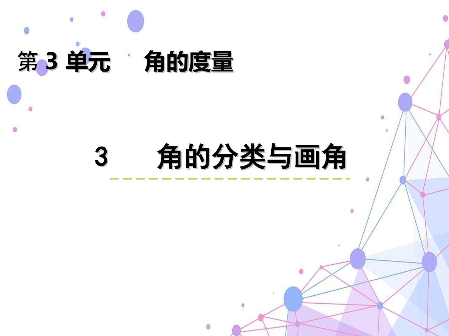 角的分类与画角