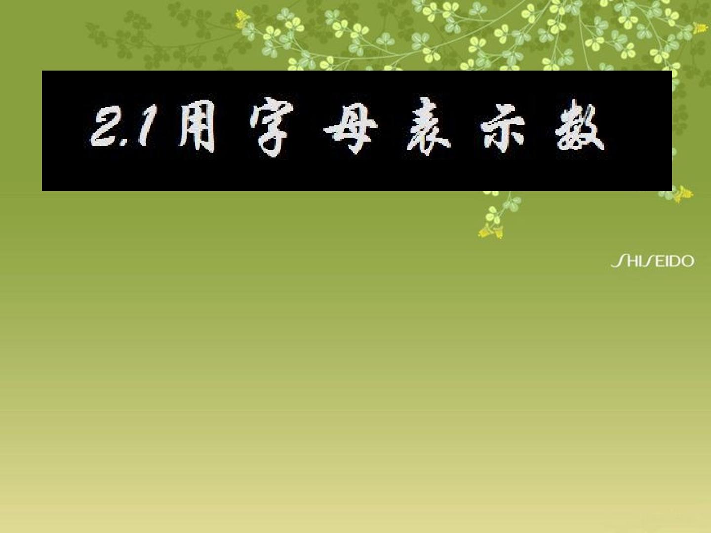 用字母表示数