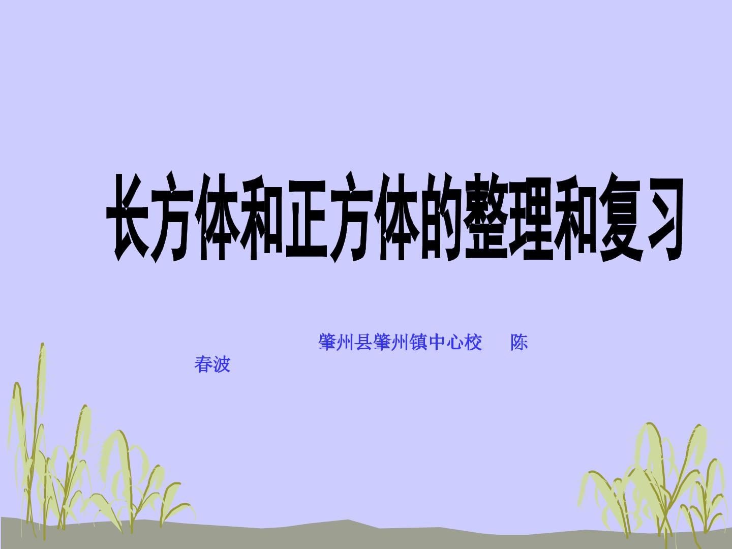 《长方体与正方体整理复习》课件