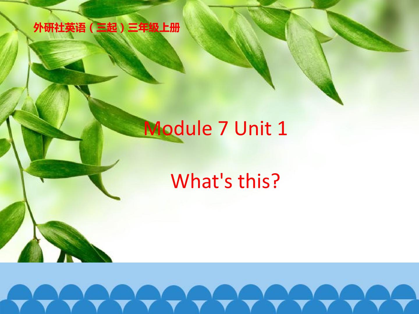 Module7 Unit1 What’s this?