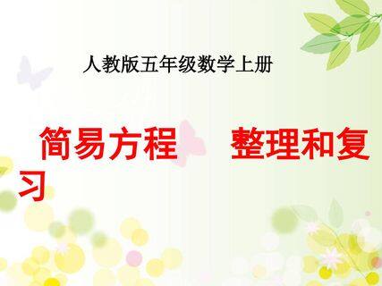 简易方程 整理和复习