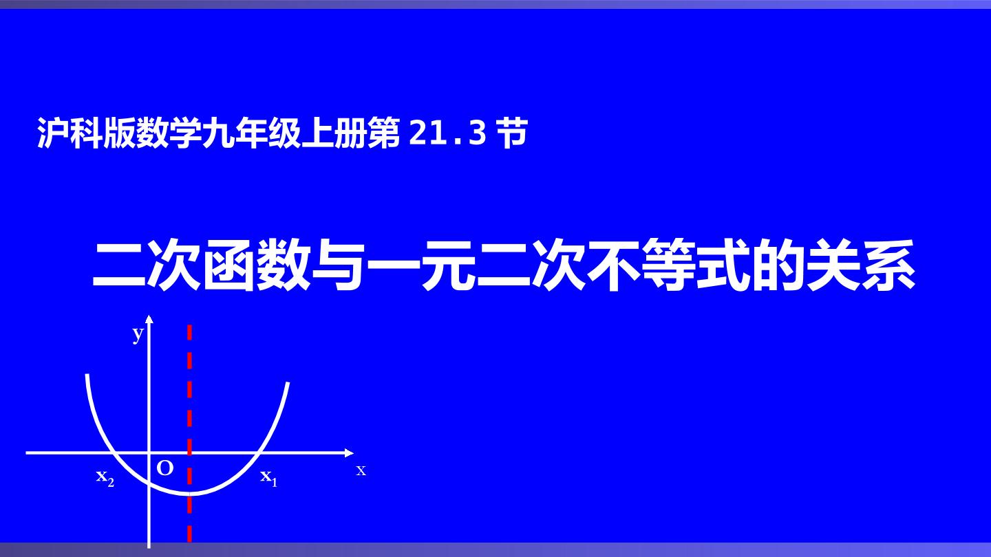 二次函数与一元二次不等式的关系