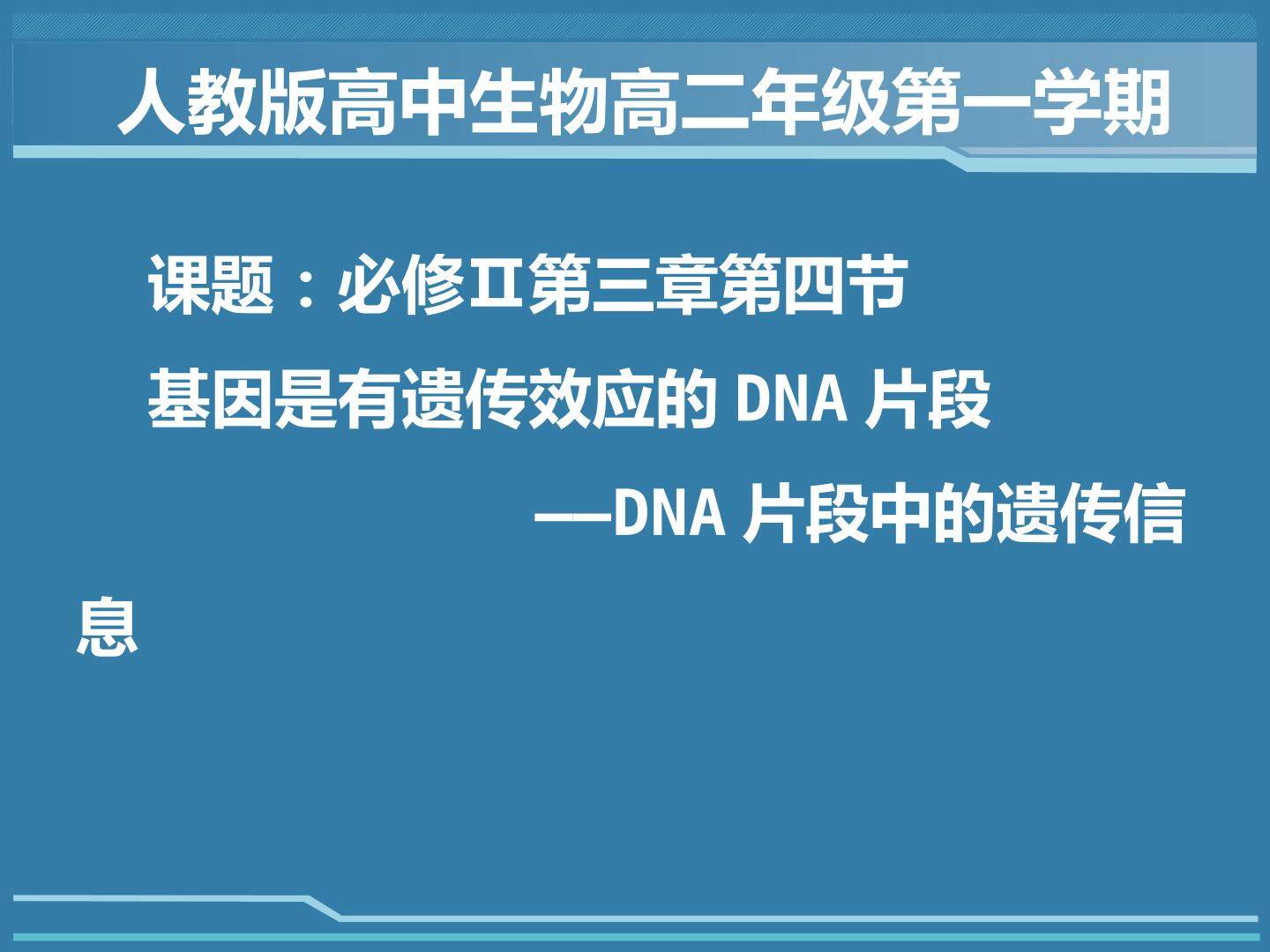 DNA片段的 遗传信息