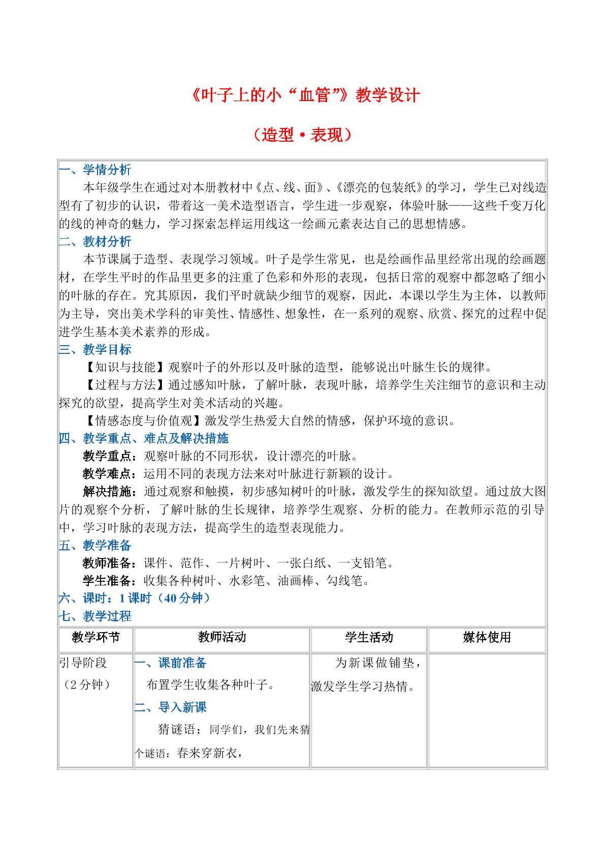 《叶子上的小“血管”》