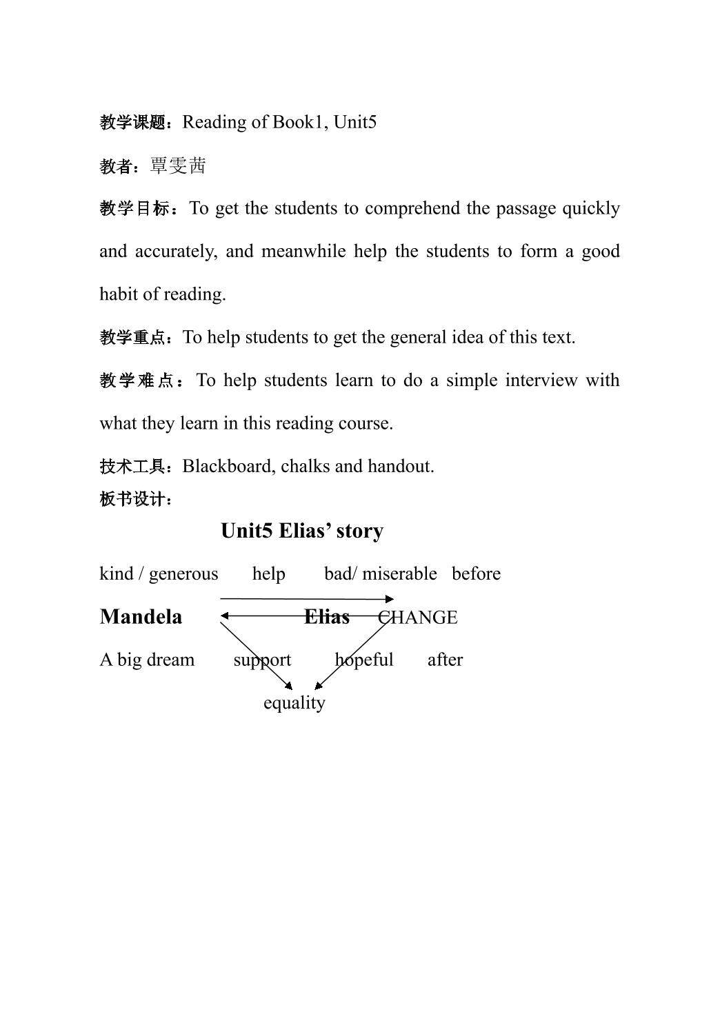 using language of Book1, Unit5