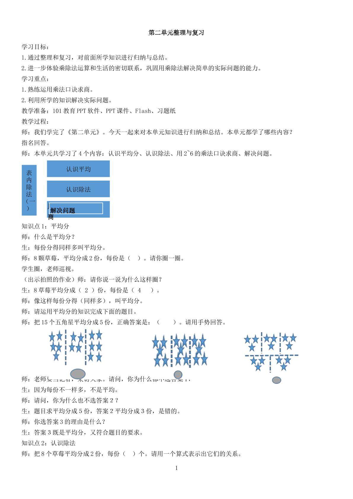 第二单元 整理和复习