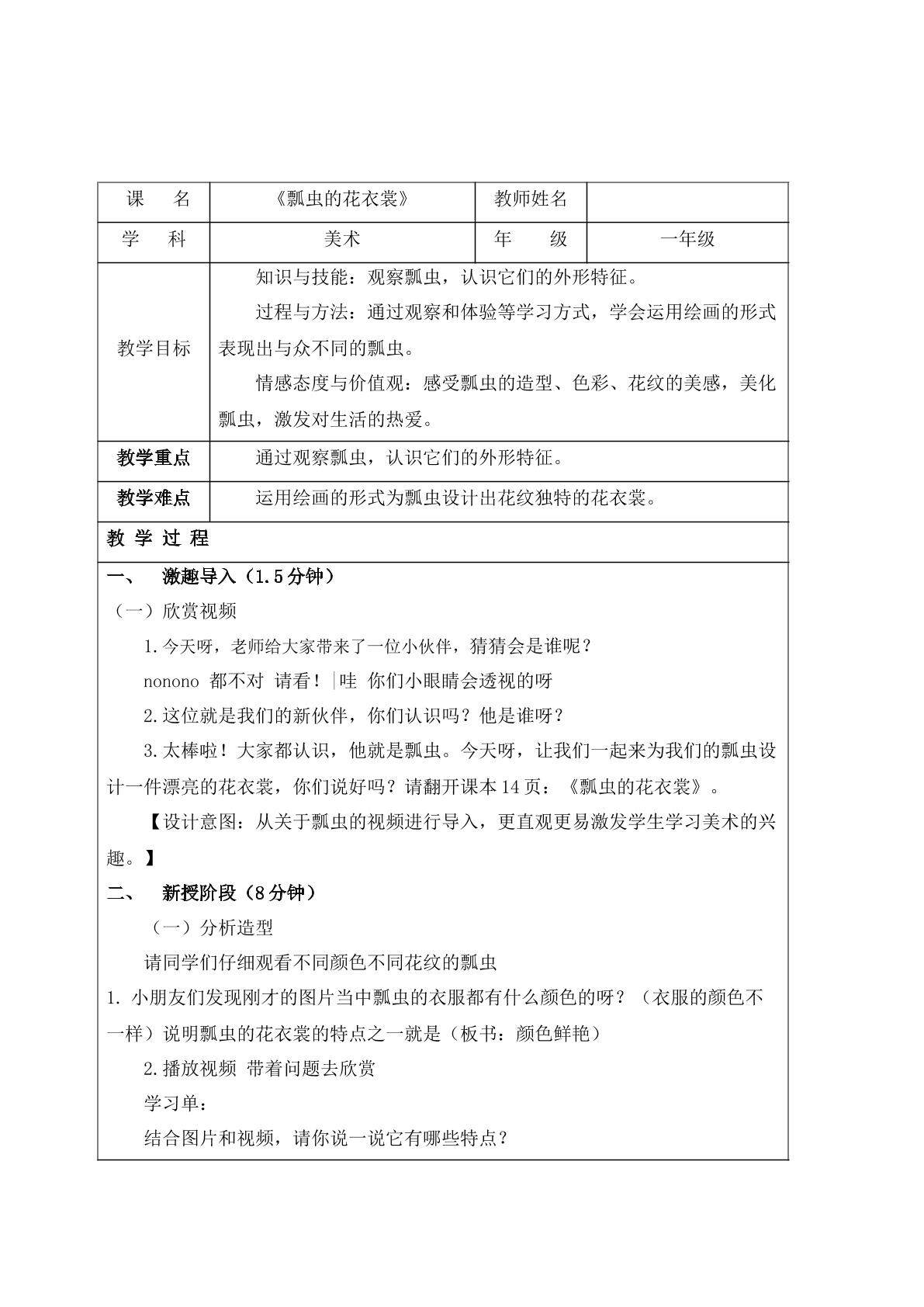 瓢虫的花衣裳