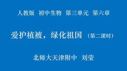 爱护植被 绿化祖国