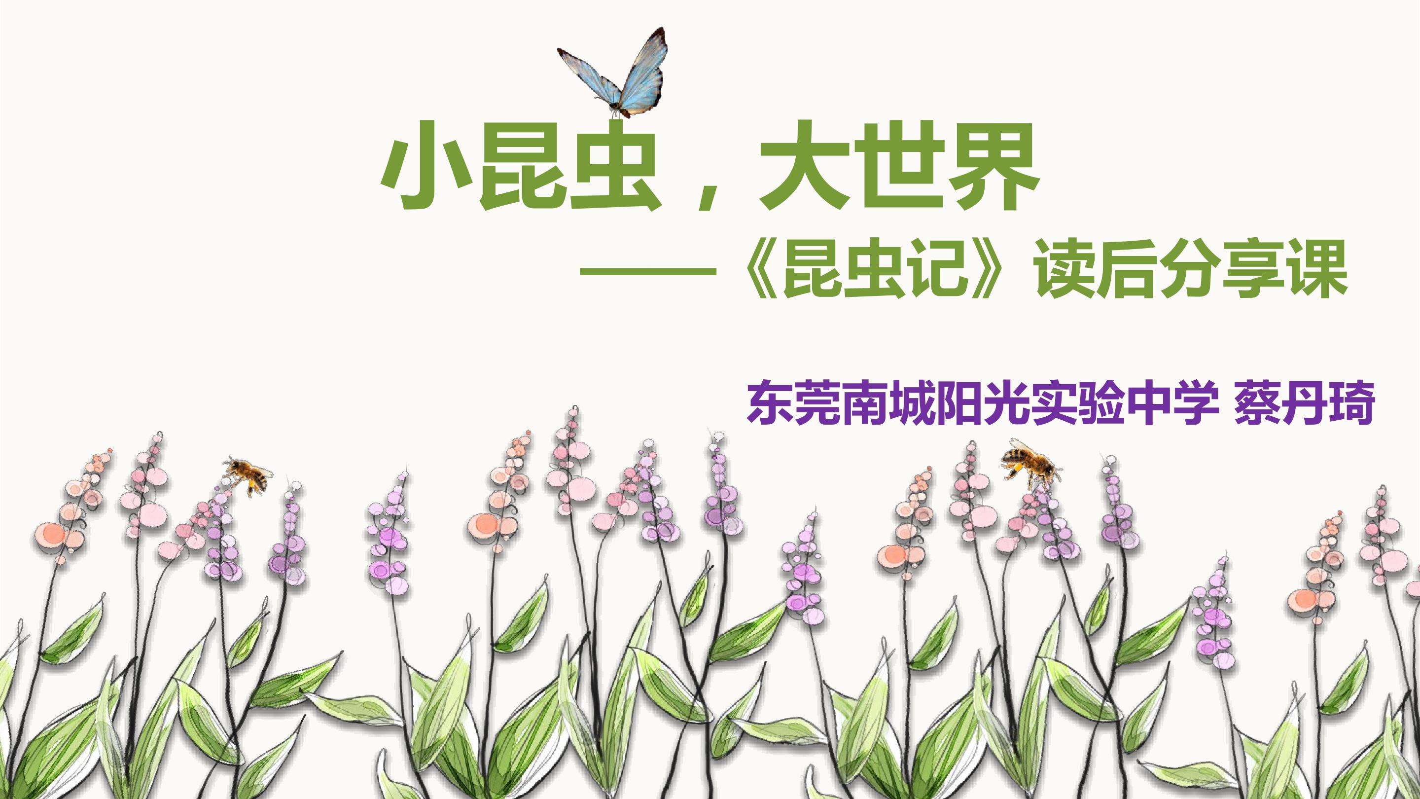 小昆虫，大世界——人教版八上《昆虫记》读中交流课教学课件