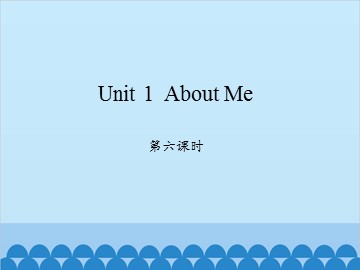 Unit 1  About Me-第六课时_课件1