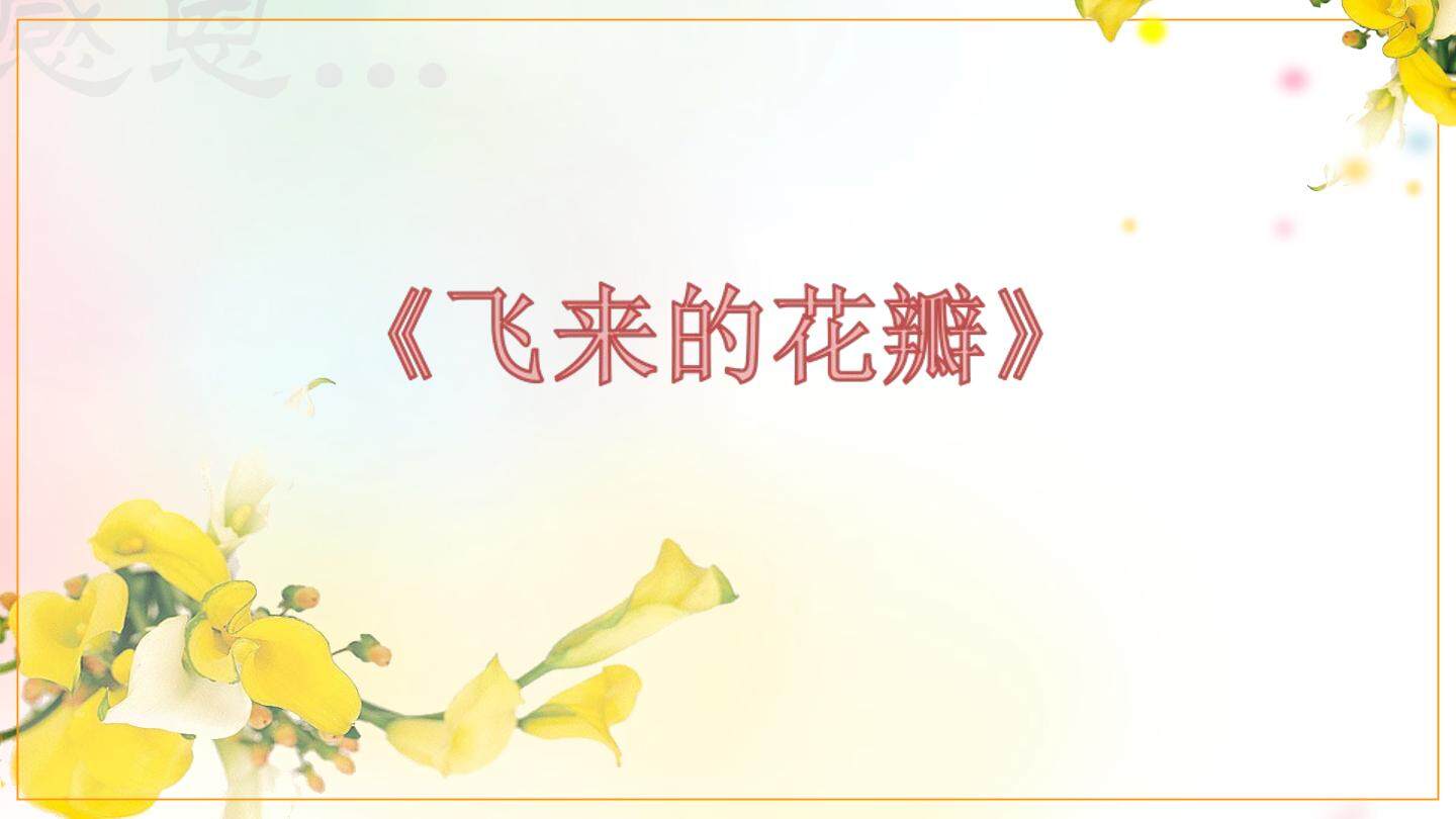 飞来的花瓣