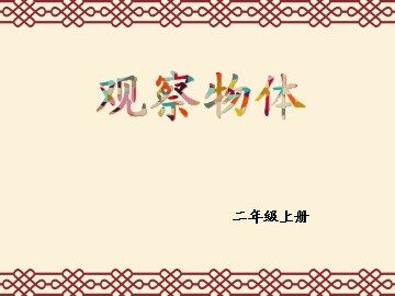 5 观察物体（一）