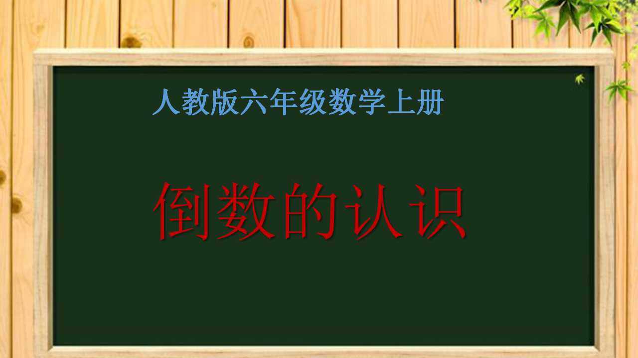 倒数的认识