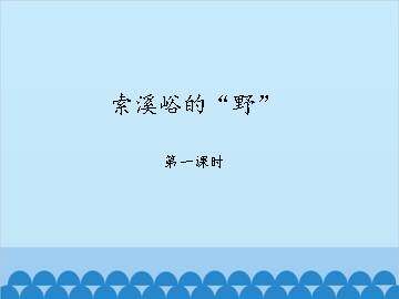 索溪峪的“野”-第一课时_课件1
