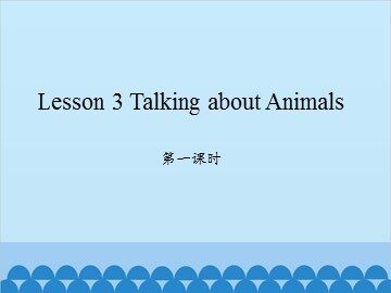 Lesson 3  Talking about Animals 第一课时_课件1