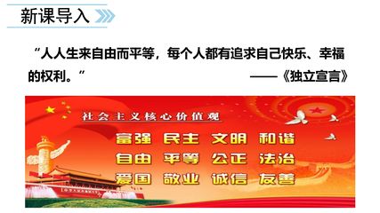 【★】8年级下册道德与法治部编版课件第四单元 7.2 自由平等的追求