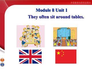 They often sit around tables.