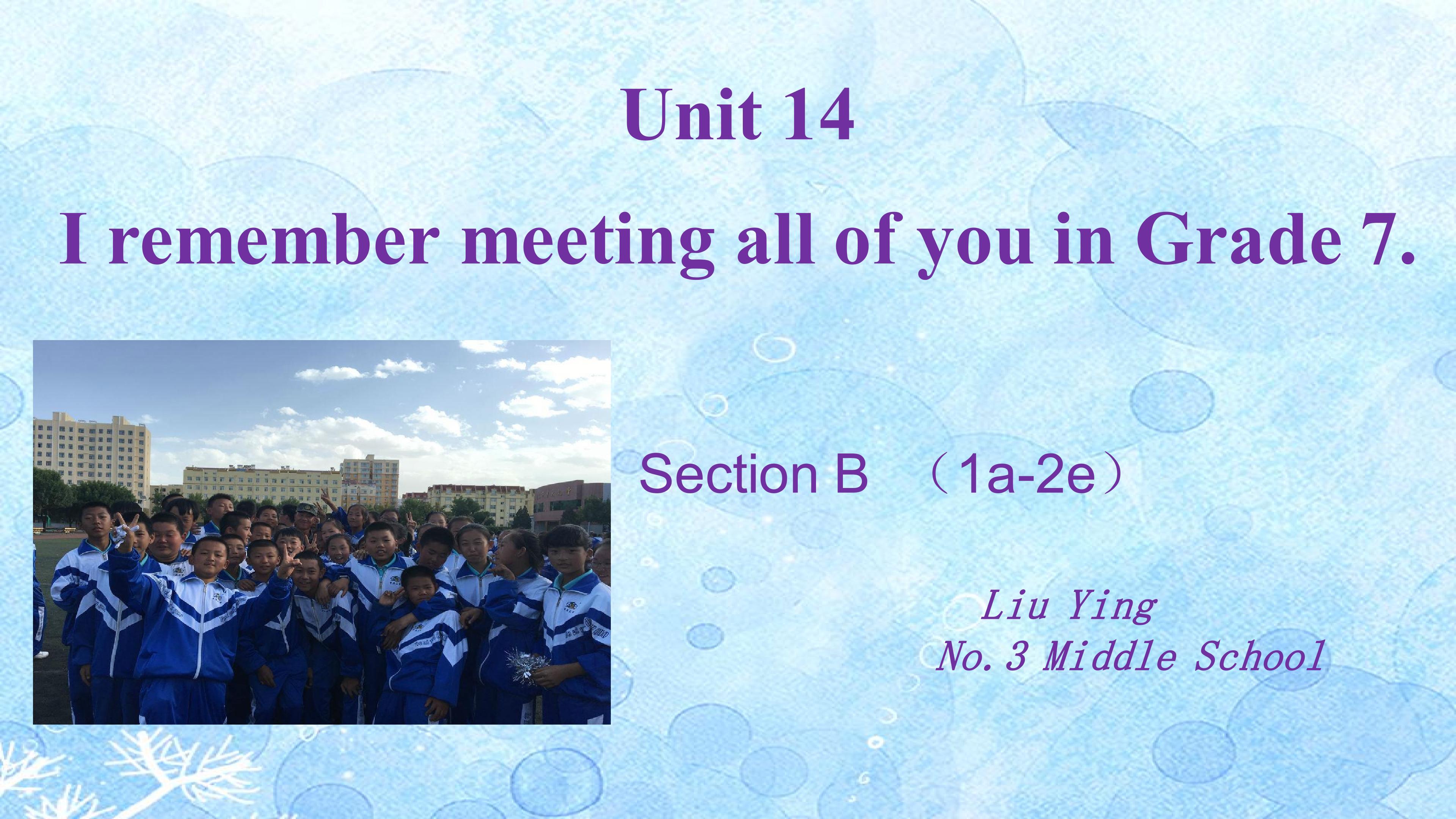 Unit 14 Section B(1a-1e)