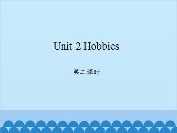 Unit 2 Hobbies 第二课时_课件1