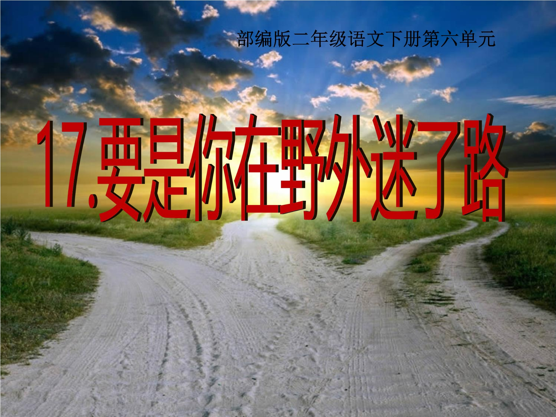 17.要是你在野外迷了路