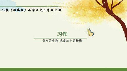 人教版(部编版)小学语文三年级上册 - 习作:我家的小狗 我爱故乡的杨梅