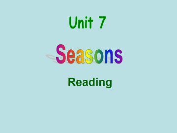 Unit 7 Seasons_课件1