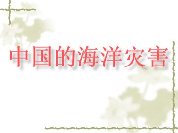 中国的海洋灾害_课件1