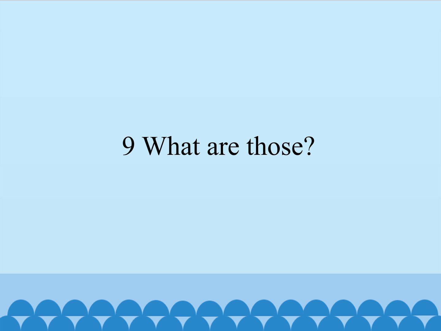What are those_课件1