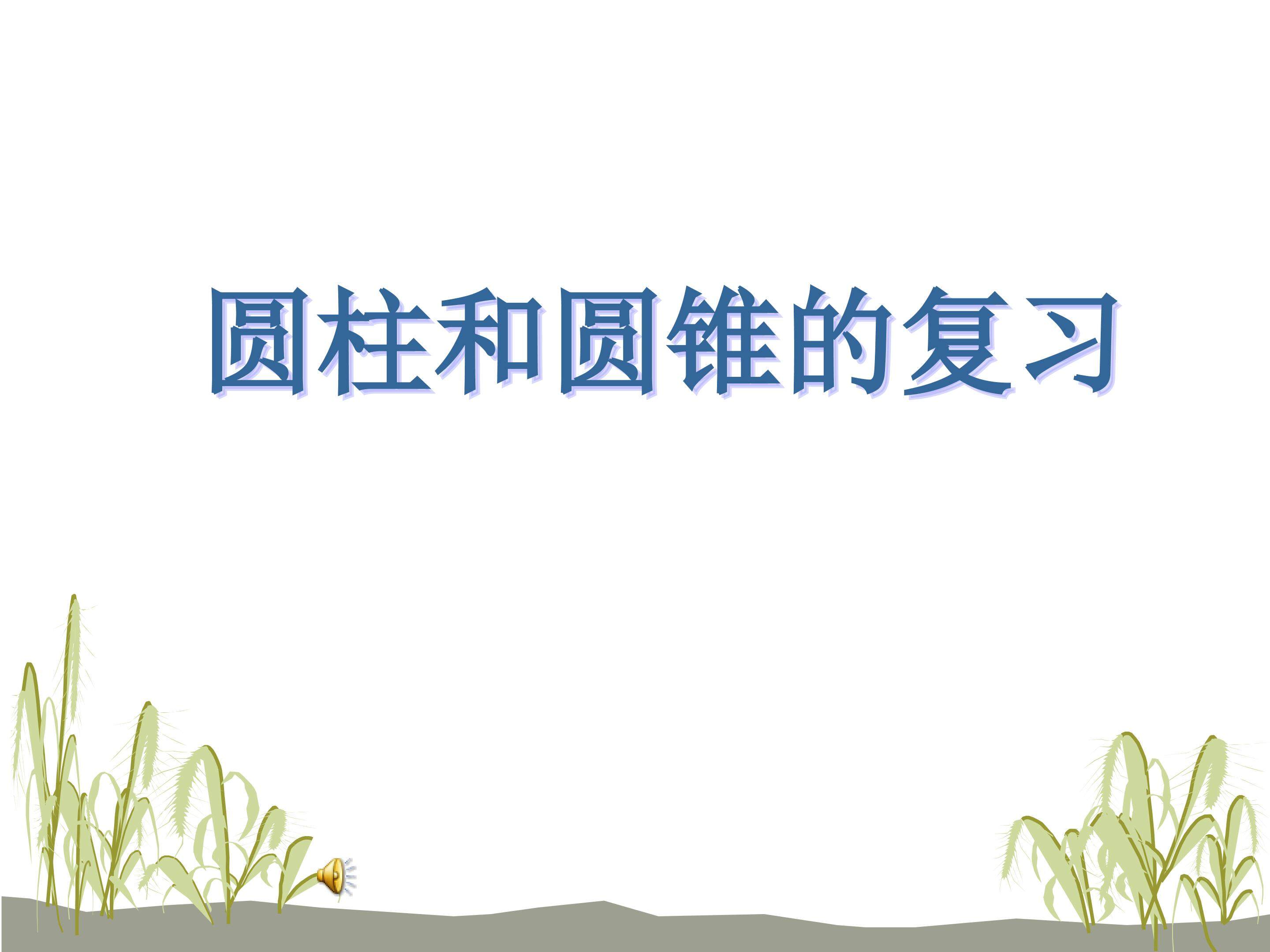 圆柱和圆锥整理与复习