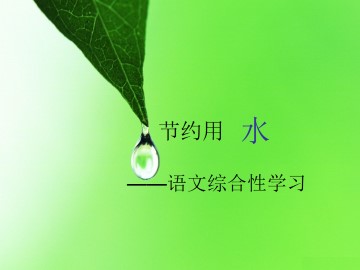 节约用水（语文综合性学习）_课件1