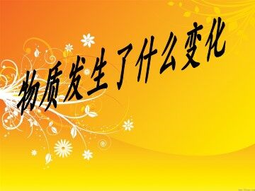 物质发生了什么变化 课件1