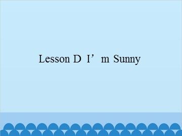 Lesson D  I'm Sunny_课件1
