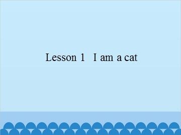 Lesson 1   I am a cat_课件1
