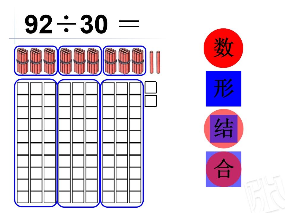商是一位数笔算除法