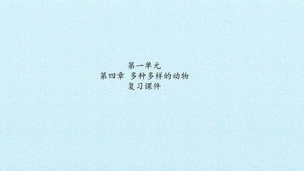 第一单元第四章 多种多样的动物 复习课件