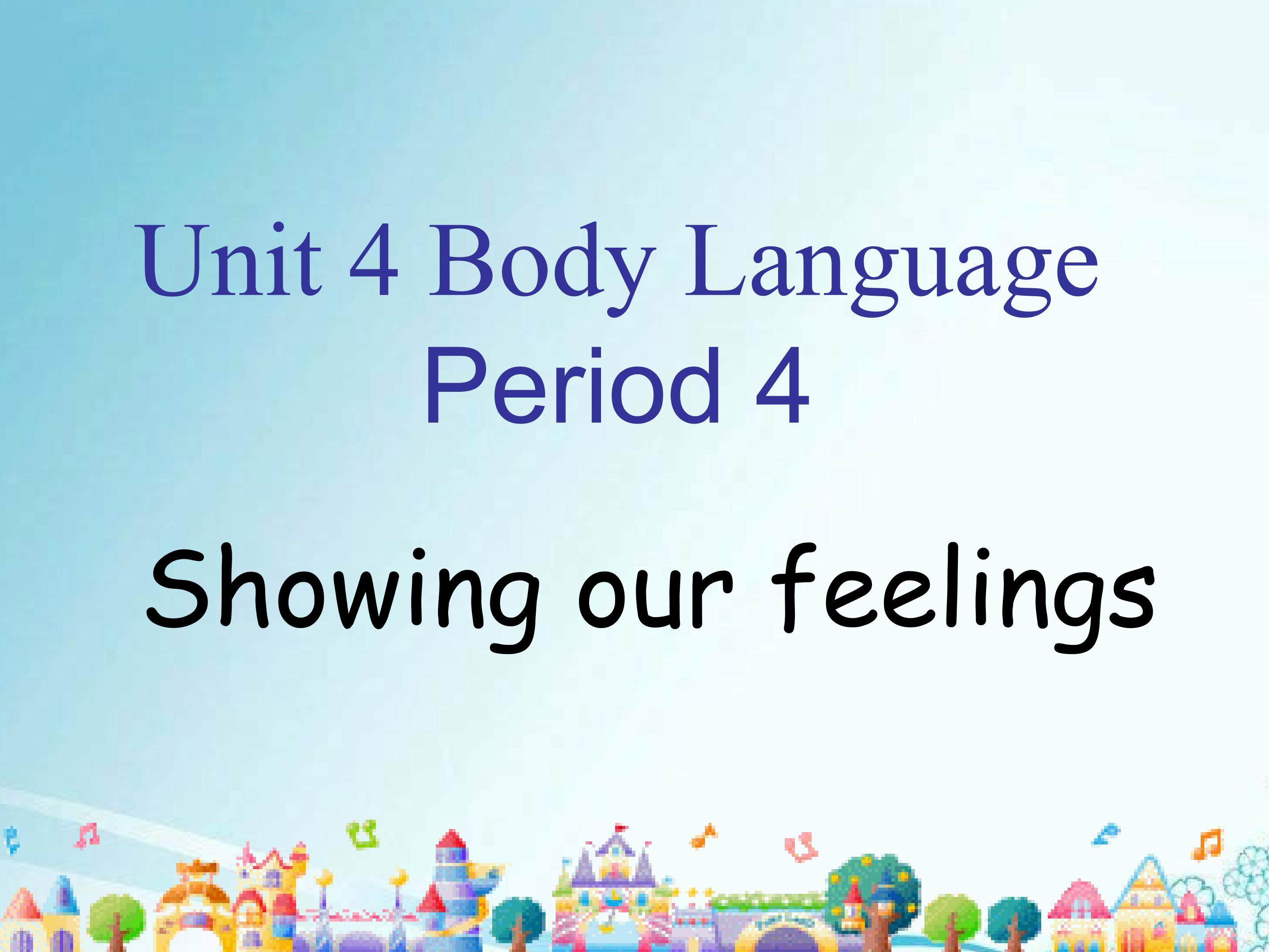 Showing our feelings