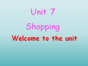 Unit 7 Shopping_课件1