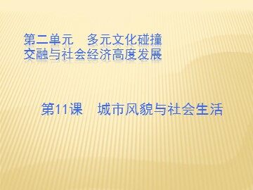 第13课  丰富多彩的社会生活