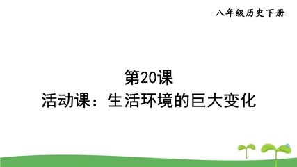 【★】8年级历史部编版下册课件《第20课 活动课:生活环境的巨大变化》