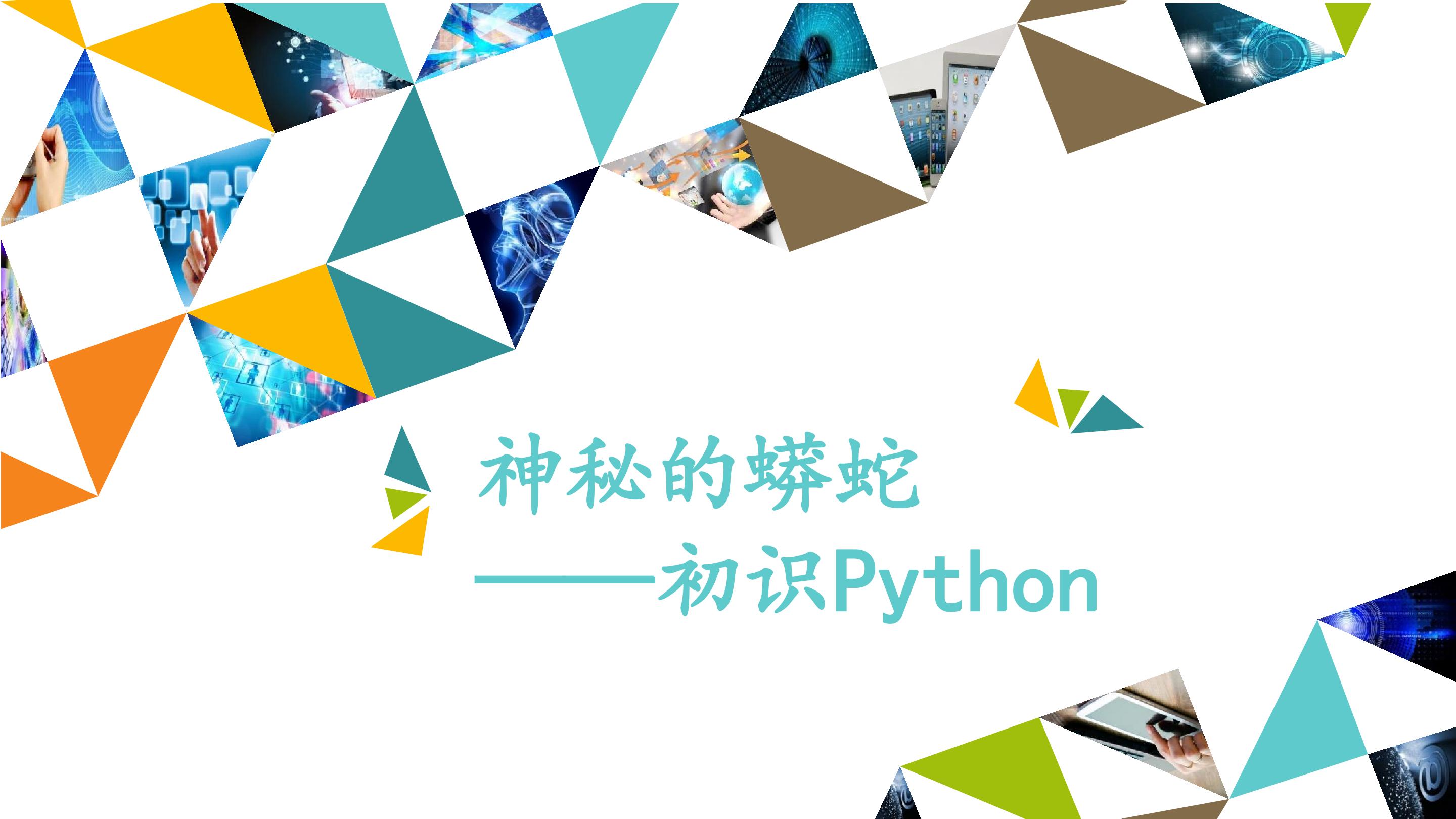 神秘的蟒蛇——初识 Python_课件1