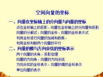 空间向量的坐标表示_课件1