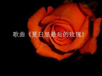 歌曲《夏日里最后的玫瑰》_课件1
