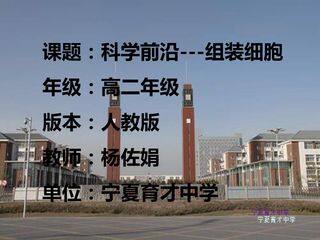 科学前沿---组装细胞