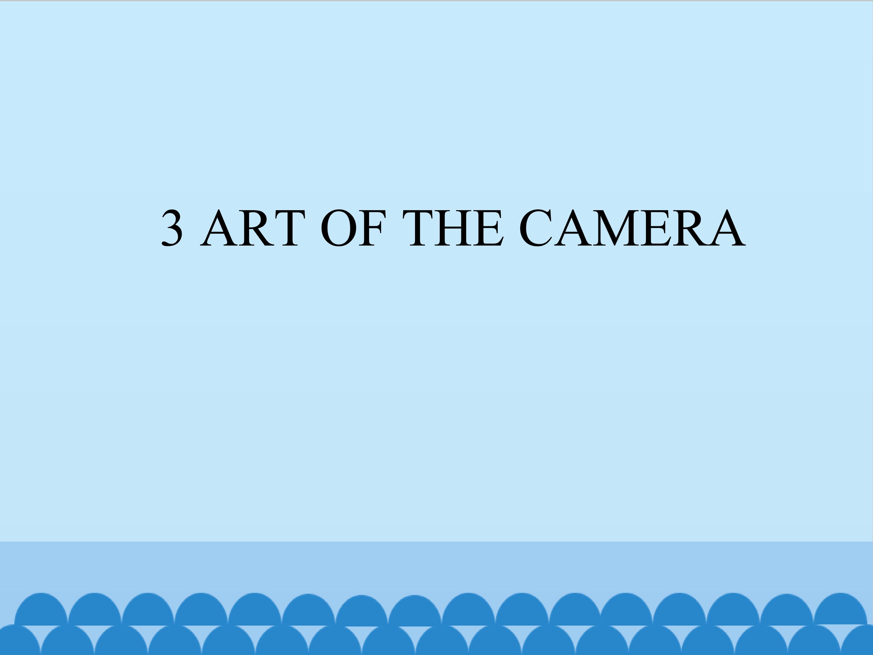 3  ART OF THE CAMERA_课件1