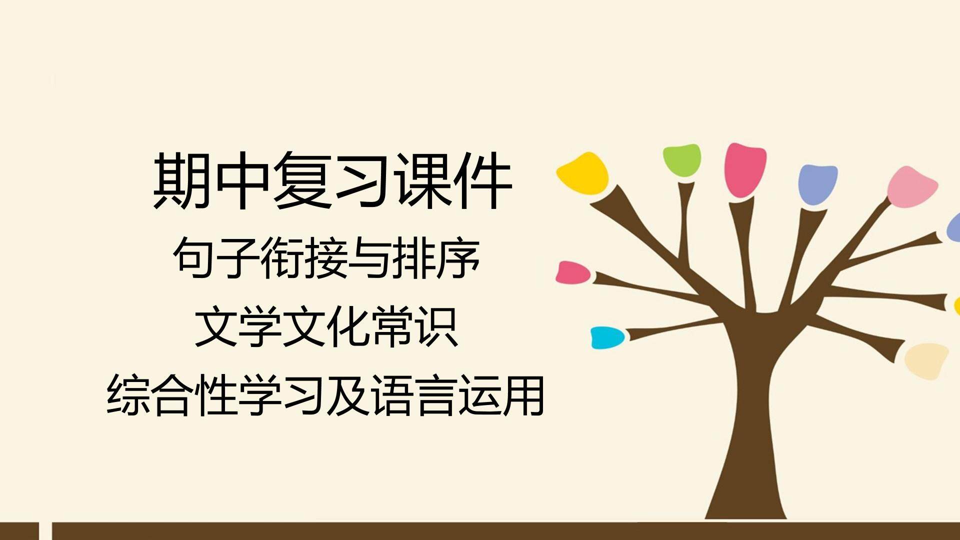 人教版（部编版）初中语文七年级下册专题 句子衔接与排序、文学文化常识、综合性学习及语言运用