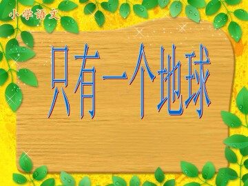 13 只有一个地球 